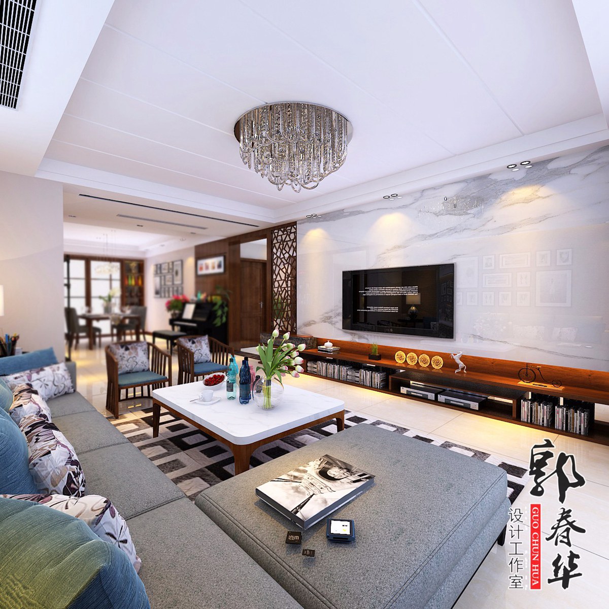 创意SOHO平层新中式风格方案赏析-【济宁春华设计装饰公司】济宁装修公司_济宁装修设计_济宁婚房装修_济宁别墅装修设计_济宁装修设计师_济宁 ...