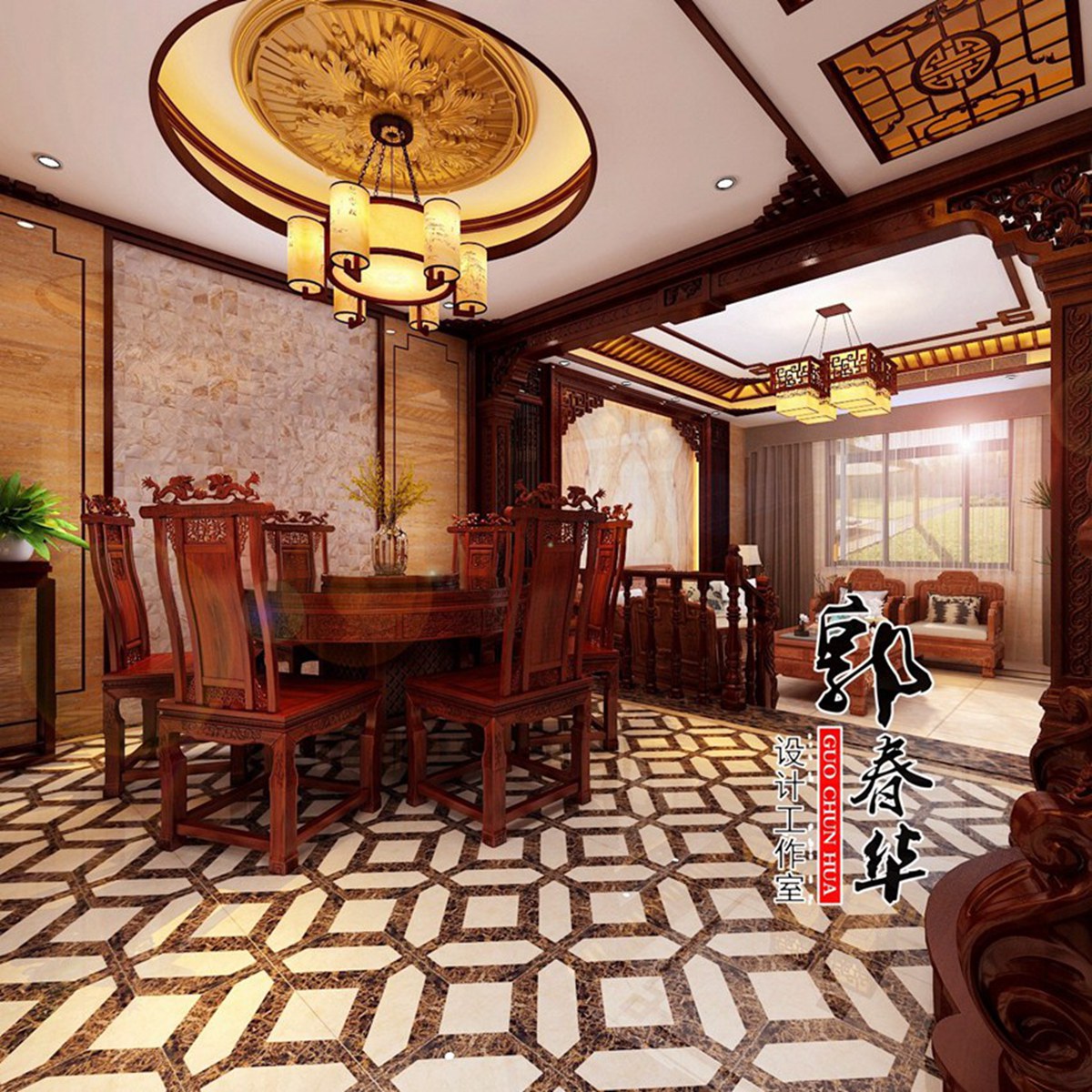 曲阜圣城嘉园中式别墅方案赏析徐响-【济宁春华设计装饰公司】济宁装修公司_济宁装修设计_济宁婚房装修_济宁别墅装修设计_济宁装修设计师_济宁室内 ...