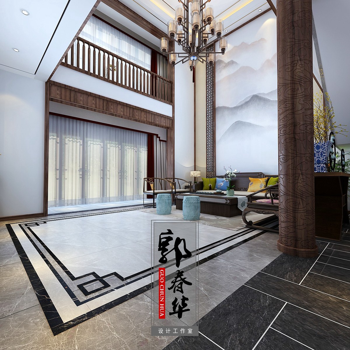 萃泽嘉园别墅新中式方案赏析-【济宁春华设计装饰公司】济宁装修公司_济宁装修设计_济宁婚房装修_济宁别墅装修设计_济宁装修设计师_济宁室内设计师 ...