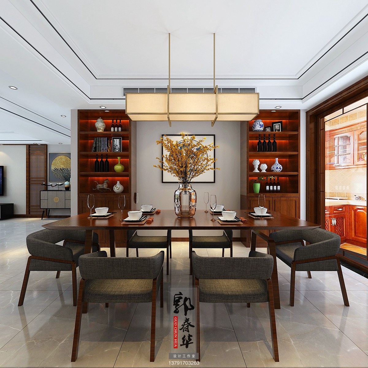鸿顺观邸新中式方案赏析-【济宁春华设计装饰公司】济宁装修公司_济宁装修设计_济宁婚房装修_济宁别墅装修设计_济宁装修设计师_济宁室内设计师 ...
